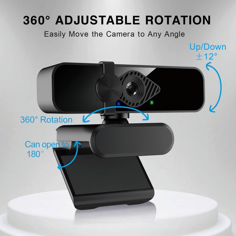NÖRDIC 2K Webcam 2560x1440p 30fps 1080p 60fps 4MP with auto focus built-in microphone and privacy protection