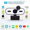 NÖRDIC 2K Webcam 2560x1440p 30fps 4MP with auto focus built-in microphone and privacy protection