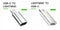 NÖRDIC 2 in 1 Adapter kit USB C to Lightning female and Lightning to USB C female (non-MFI) Aluminum Space Grey