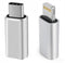 NÖRDIC 2 in 1 Adapter kit USB C to Lightning female and Lightning to USB C female (non-MFI) Aluminum Space Grey