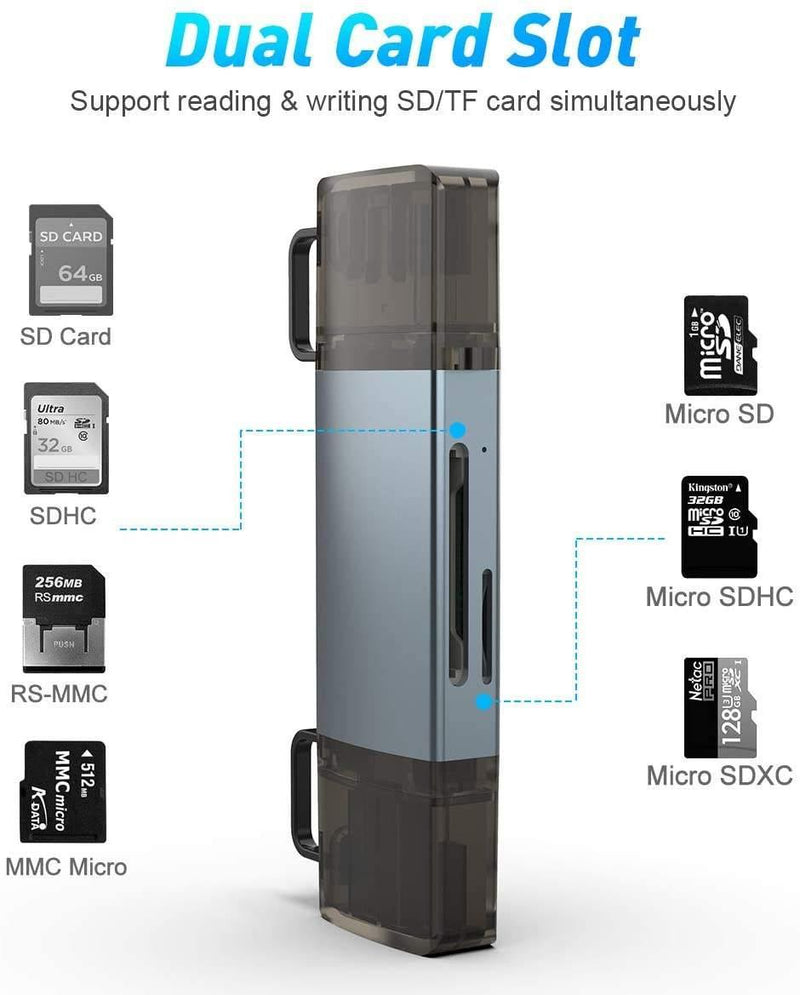 NÖRDIC USB 3.0 Kortläsare 2 Slot SD, MicroSD UHS-I