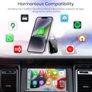 NÖRDIC 2-in-1 Wireless Android CarPlay Dongle, with USB-C Adapter, Plug & Play, WiFi 5.8GHz, Supports iOS 10+ and Android 11+