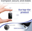 NÖRDIC 2-in-1 Wireless Android CarPlay Dongle, with USB-C Adapter, Plug & Play, WiFi 5.8GHz, Supports iOS 10+ and Android 11+