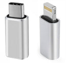 NÖRDIC 2 in 1 kit USB adapter C have to Lightning female and Lightning have to USB C ho (non-MFI) aluminum space Gray