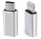 NÖRDIC 2 in 1 kit USB adapter C have to Lightning female and Lightning have to USB C ho (non-MFI) aluminum space Gray