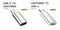 NÖRDIC 2 in 1 kit USB adapter C have to Lightning female and Lightning have to USB C ho (non-MFI) aluminum space Gray