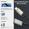 NÖRDIC 2m Thunderbolt 4 extension cable, USB-C male to female, 100W fast charging, 40Gbps, 8K 60Hz
