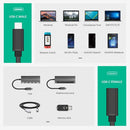 NÖRDIC 2m USB2.0 USB-C ha to C ho extension cable 2.4A 480Mbps 12W