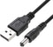 NÖRDIC 2m USB-A cable to DC 5.5×2.5 mm 2A
