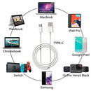 NÖRDIC 2m USB C 2.0 to USB A cable 480Mbps white