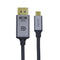 NÖRDIC 2m USBC to Displayport cable UHD 4K 60Hz DP 1.2 21.6Gbps HDCP Alt Mode Over USB C, Aluminum connectors Space Gray