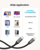 NÖRDIC 2m angled USB4 V2.0 120G 16K 240W compatible with Thunderbolt