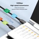 NÖRDIC 2m angled USB4 V2.0 120G 16K 240W compatible with Thunderbolt