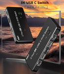 NÖRDIC 2 to 2 KVM Switch USB-C to DisplayPort and HDMI 8K60Hz 3xUSB-A