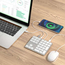 NÖRDIC USB-C Wired numeric keypad, 34 keys, 2×USB-A + 1×USB-C for charging