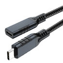 NÖRDIC 3m USB3.2 Gen2 20Gbps USB-C to C nylon braided extension cable with Power Delivery 240W 4K60Hz