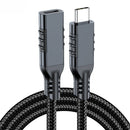NÖRDIC 3m USB3.2 Gen2 20Gbps USB-C to C nylon braided extension cable with Power Delivery 240W 4K60Hz