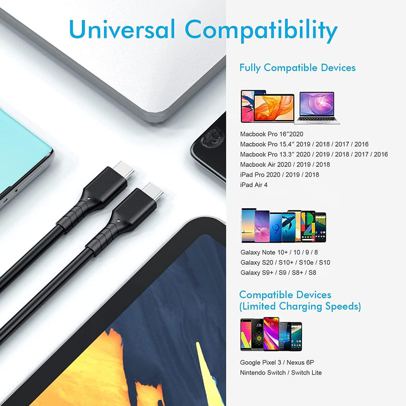 NÖRDIC 3m USB3.2 Gen2 SuperSpeed USB 10Gbps USB-C to C PVC cable with Power Delivery 100W, 4K60Hz video and Emarker