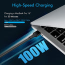 NÖRDIC 3m USB3.2 Gen2 SuperSpeed USB 10Gbps USB-C to C PVC cable with Power Delivery 100W, 4K60Hz video and Emarker