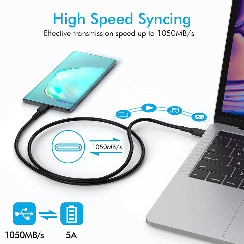 NÖRDIC 3m USB3.2 Gen2 SuperSpeed USB 10Gbps USB-C to C PVC cable with Power Delivery 100W, 4K60Hz video and Emarker
