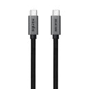 NÖRDIC 3m USB3.2 Gen2 USB-C to C nylon braided cable fast charging with Power Delivery PD100W 20Gbps 5A with Emarker