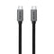 NÖRDIC 3m USB3.2 Gen2 USB-C to C nylon braided cable fast charging with Power Delivery PD100W 20Gbps 5A with Emarker