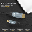 NÖRDIC 3m USBC to HDMI 4K 60Hz nylon braided cable space gray support for HDCP1.4 and 2.2 Pure copper 99.99%