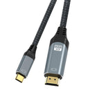 NÖRDIC 3m USBC to HDMI 4K 60Hz nylon braided cable space gray support for HDCP1.4 and 2.2 Pure copper 99.99%