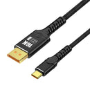 NÖRDIC 3m bidirectional USB-C to DisplayPort 2.1 cable 16K60Hz 8K240Hz/120Hz 4K240/165/144/60 HDR HDCP2.3