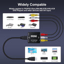 NÖRDIC 3xRCA CVBS Composite to HDMI Adapter Support for 1080p at 60Hz, PAL and NTSC