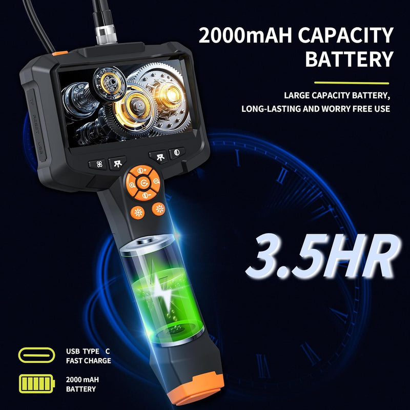 NÖRDIC 4.3" Endoscope Camera with 8 LED Lights, IP67 Waterproof 1080P HD 5m Cable