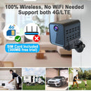 NÖRDIC 4G surveillance camera, 2K QHD indoor camera, radar-based motion detection, SIM compatible, no WiFi requirement
