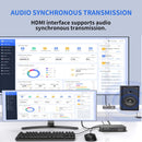 NÖRDIC 4K 60Hz 65 m HDMI KVM Extender with USB over Cat5e/Cat6 POC with Loop Support for USB Keyboard and Mouse for PC Computer