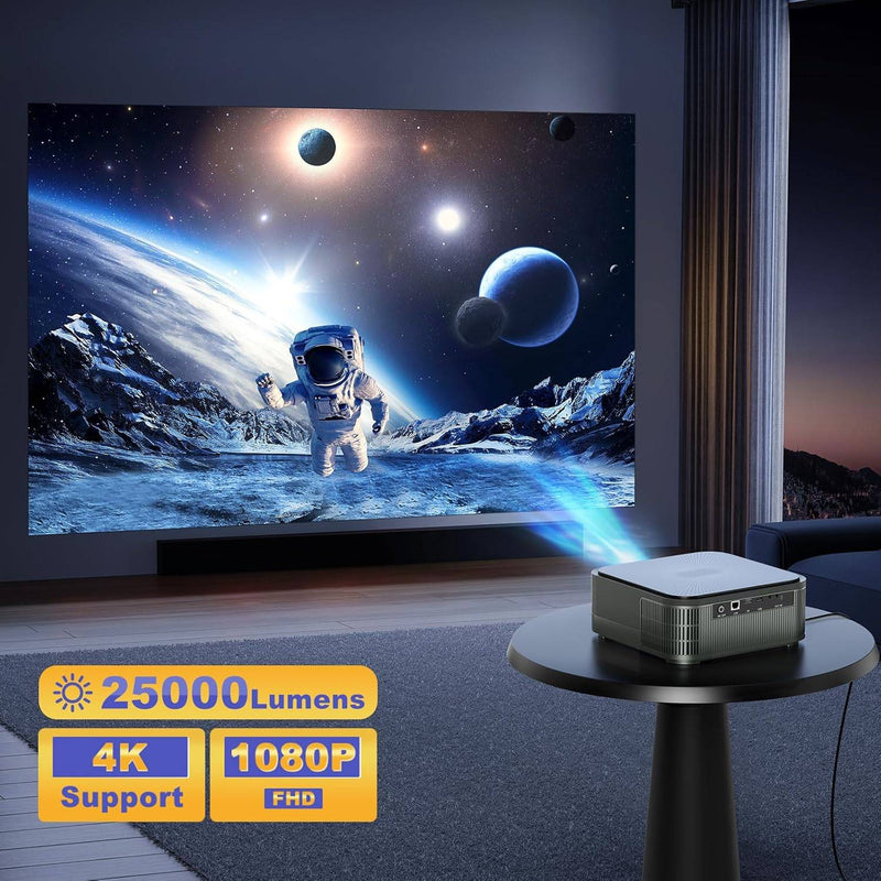 NÖRDIC 4K Projector 500ANSI Resolution Dual Band Bluetooth 5.1