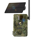NÖRDIC 4G wildlife camera with 4W solar panel, 3MP FHD, camouflage, LTE 4G SIM card and IP66 waterproofing