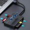 NÖRDIC USB-A 3.1, USB-C Kortläsare 4 Slot CF, SD 4.0, MicroSD 4.0, MS UHS-II