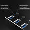 NÖRDIC 4-port hub USB-C 3.0 5Gbps with individual switch 25cm cable black aluminum