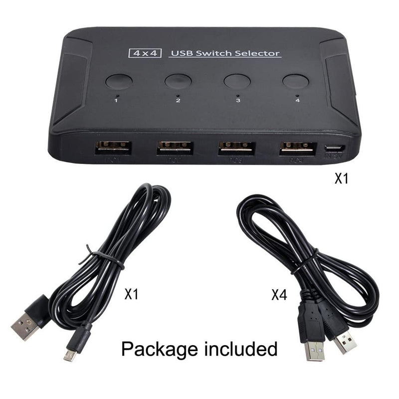 NÖRDIC 4 to 4 USB-A Switch USB3.0 5Gbps