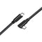 NÖRDIC 50cm 10Gbps 5A Power Delivery PD100W with Emarker USB3.2 Gen2 USB-C to C nylon braided cable fast charging