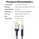 NÖRDIC 50cm DisplayPort to DisplayPort cable ver 1.4 UHD in 60Hz 32,4Gbps 8K 10-bit HDR double-copper 99.99%
