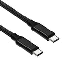 NÖRDIC 50cm USB3.2 Gen2 SuperSpeed USB 10Gbps USB-C to C Nylon braided cable with Power Delivery 100W, 4K60Hz video and Emarker