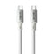 NÖRDIC 50cm USB4 USB-C til C nylonflettet kabel PD3.1 med 240W hurtigopladning 40G 8K60Hz 4K120Hz 5K60Hz 2x4K60Hz Emarker