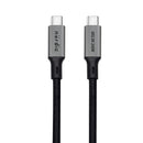 NÖRDIC 50cm USB4 USB-C to C nylon braided cable PD3.1 240W 40G 8K60Hz 4K144Hz gray