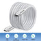 NÖRDIC 50cm USB C 3.1 to USB C Nylon Braided Cable Quick charging 5a Gen2 10Gbps Power Delivery PD 100W with EMARKER white