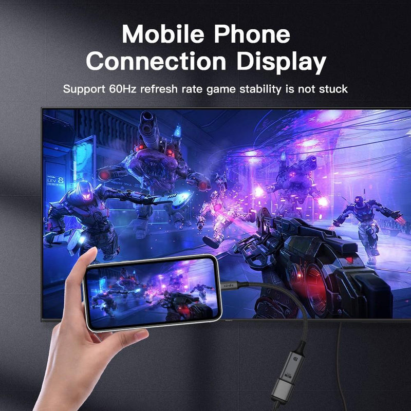 NÖRDIC 50cm USBC to DP 1.4 cable 8K30Hz 4K120Hz 32.4Gbps