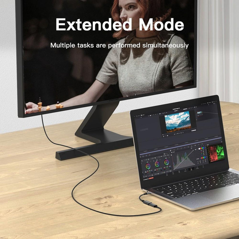 NÖRDIC 50cm USBC to DP 1.4 cable 8K30Hz 4K120Hz 32.4Gbps
