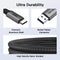 NÖRDIC 5m USB3.2 Gen1 USB-C to A nylon braided cable fast charging 3A 5Gbps 60W gray