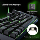 NÖRDIC 60% Wired mechanical gaming-keyboard with red switches, LED backlit, ultra-compact 61 keys, US layout
