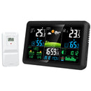 NÖRDIC 7.5" LCD Wireless Weather Station Hygrometer Thermometer Moon Phase Barometer RCC Radio-controlled Alarm Clock Sun Time