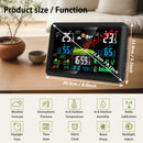 NÖRDIC 7.5" LCD Wireless Weather Station Hygrometer Thermometer Moon Phase Barometer RCC Radio-controlled Alarm Clock Sun Time
